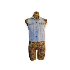 Gap vest sleeveless denim small cotton